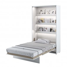 Sienas gulta 120 BED CONCEPT BC-02, balts glancēts